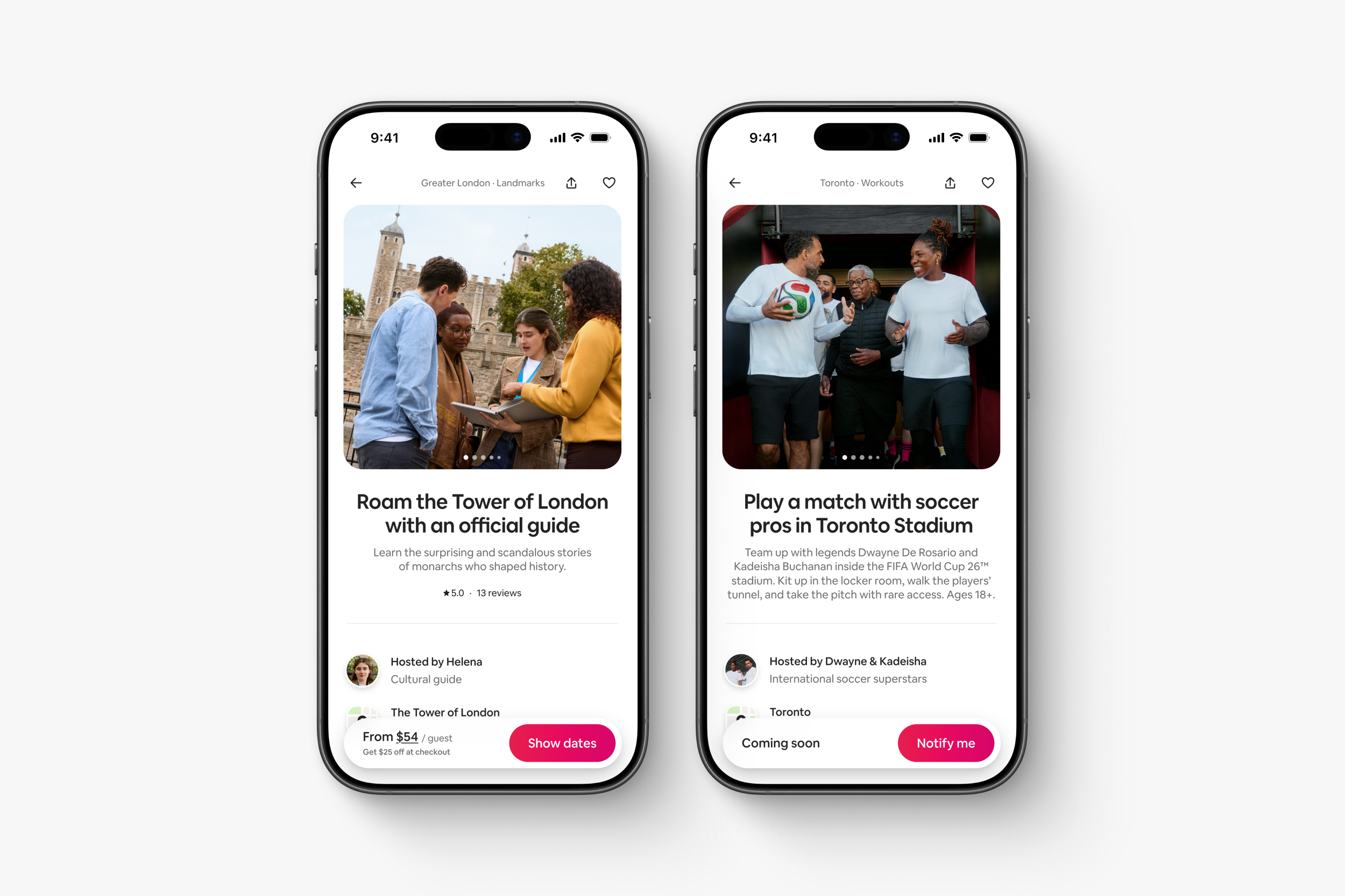 Experiencias emblemticas de la FIFA en Airbnb