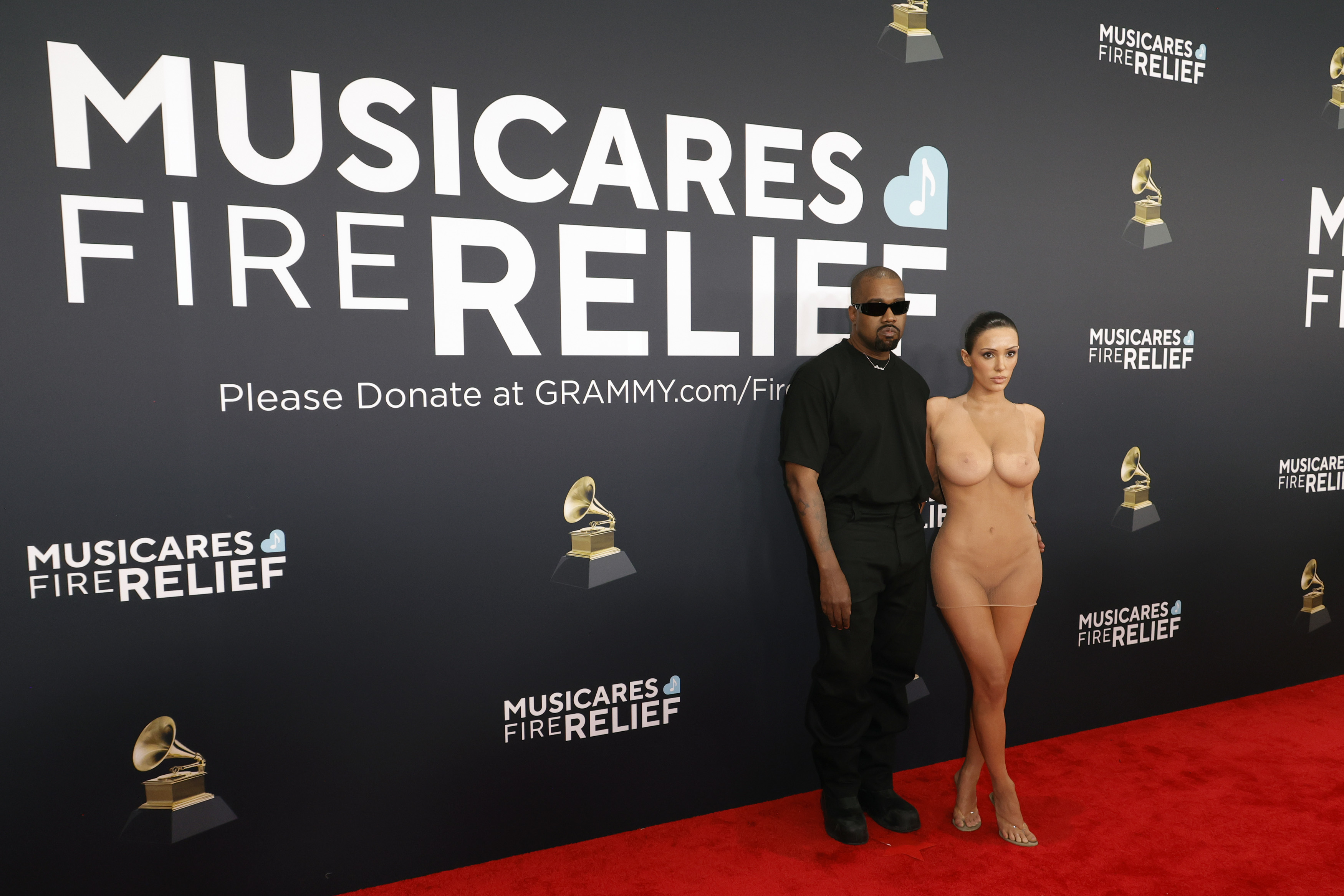 Kanye  West y Bianca Censori Grammys 2025