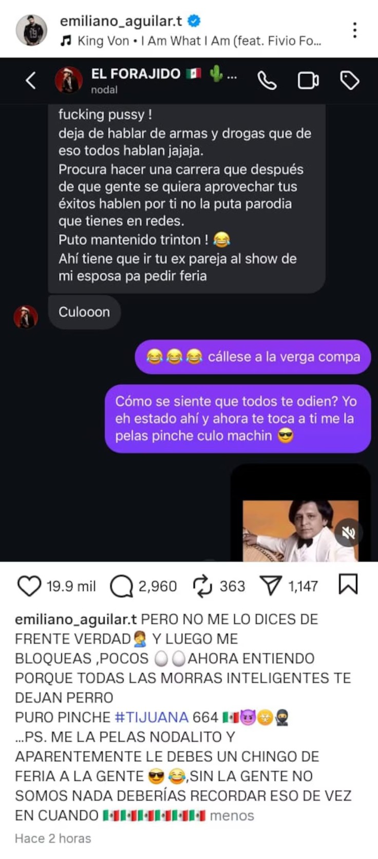 Pelea Emiliano Aguilar, Pepe Aguilar, perro, Christian Nodal